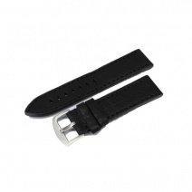 Шкіряний ремінець для годинника W61 24 mm (Black) (007530)