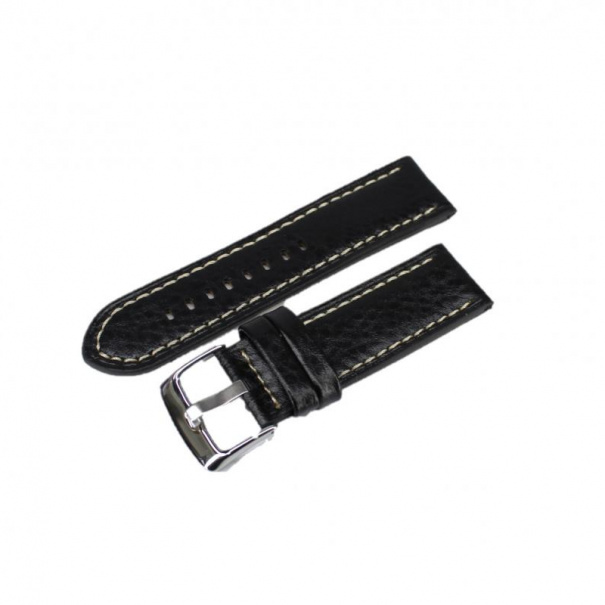 Купить Кожаный ремешок для часов W10 24 mm (Black White)(007551)
