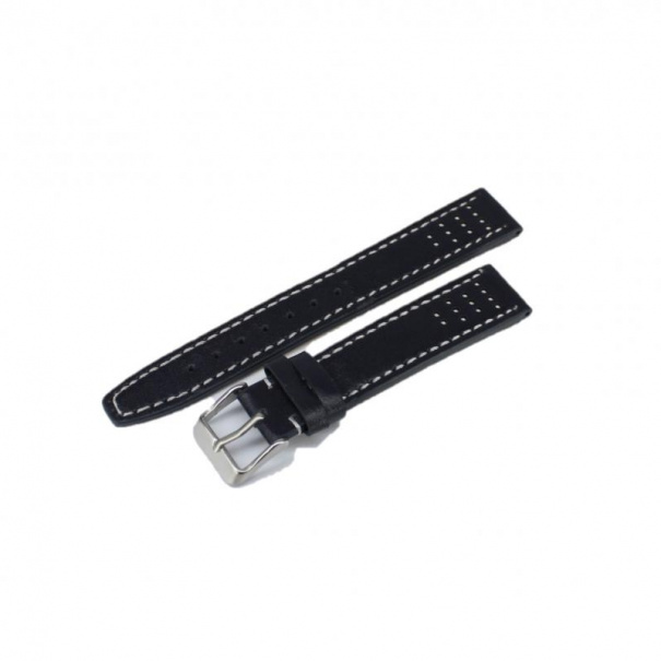 Купить Кожаный ремешок для часов W28 18 mm (Black White)(007622)