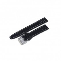 Шкіряний ремінець W28 18 mm (Black White) (007622)