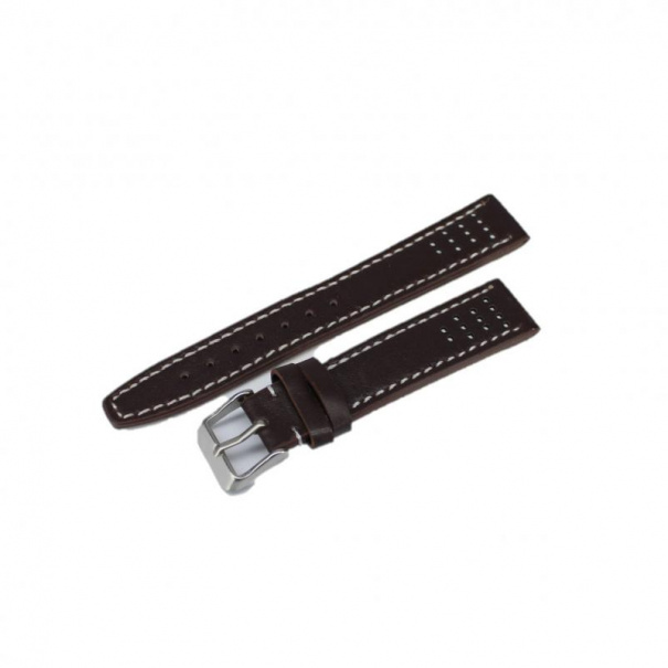 Купить Кожаный ремешок для часов W28 18 mm (Brown White)(007623)