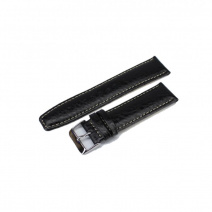 Кожаный ремешок для часов W04 22 mm (Black)(007620)
