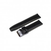 Шкіряний ремінець для годинника W04 22 mm (Black) (007620)