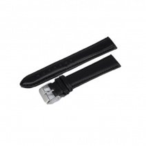Шкіряний ремінець для годинника W54L 20 mm (Black) (007555)