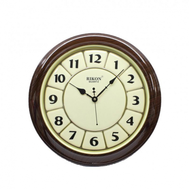 Купить Настенные часы Rikon RK-14 (Brown Zibra Ivory)(007203), d-41 см.