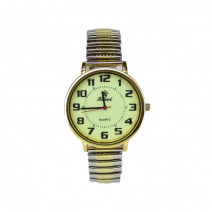 Мужские часы на браслете d-40(GoldSilv Fosfor)(007750)