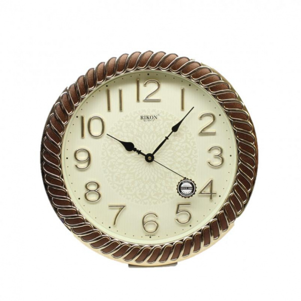 Купить Настенные часы Rikon RK-38 (Brown Gold)(007692), d-40 см.