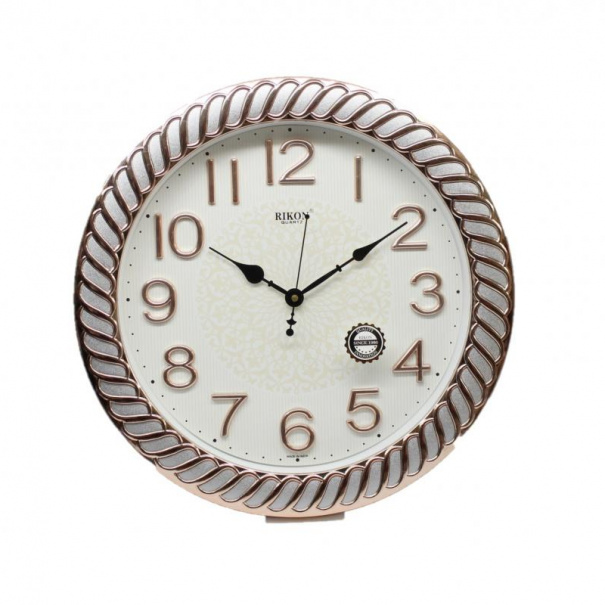 Купить Настенные часы Rikon RK-38 (SilRosGold White)(007695), d-40 см.