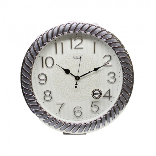 Купить Настенные часы Rikon RK-38 (GreySil White)(007698), d-40 см.