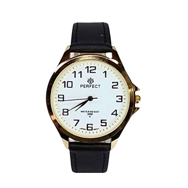 Купить Мужские часы Perfect 412 (Gold White Black)(007874)
