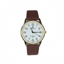 Чоловічі годинники Perfect 402 (Gold White Brown) (007871)