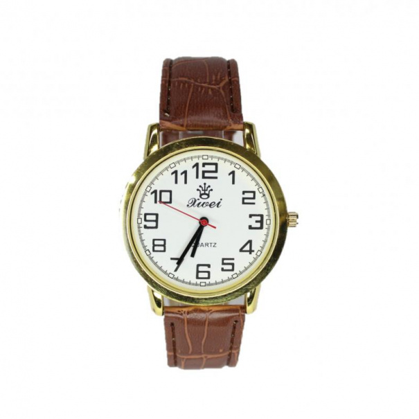 Купить Чоловічі годинники на ремені d-38 05 (Gold White Brown) (007903)