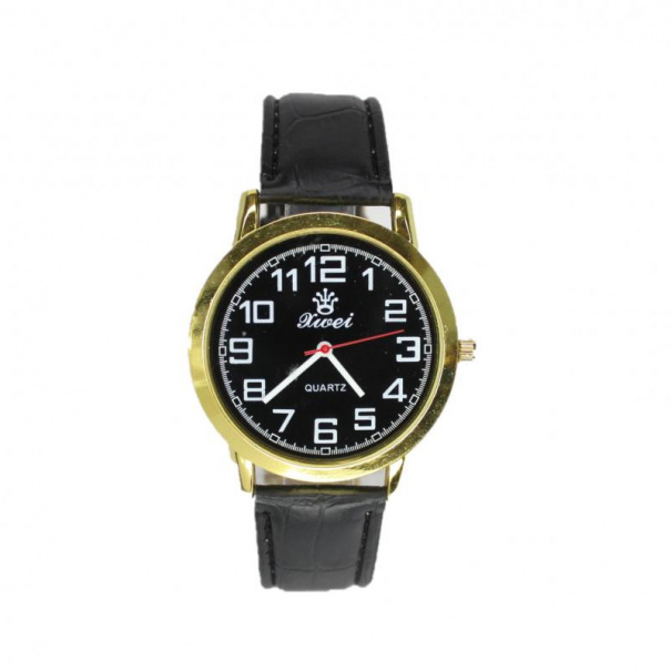 Купить Чоловіч годинник на ремені d-38 05 (Gold Black Black) (007902)