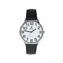 Чоловічий годинник на ремені d-38 009 (Silver White Black) (007918)