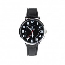 Чоловічий годинник на ремені d-40 06 (Silver Black Black) (007905)