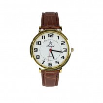 Чоловічі годинники на ремені d-40 06 (Gold White Brown) (007910)