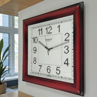 Купить Настенные часы Rikon RK-9051DX d-33см (Maroon White) (007929)