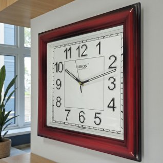 Купить Настінний годинник Rikon RK-9051DX d-33см (Maroon White) (007929)