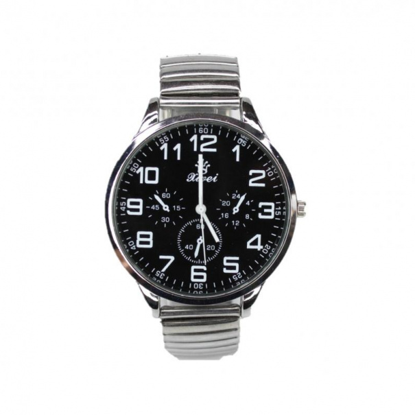 Купить Мужские часы на браслете d-42 (Silver Black Silver)(008177)