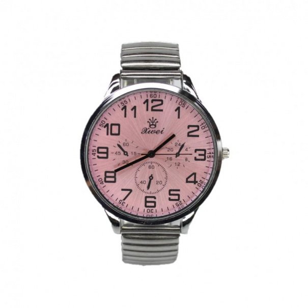 Купить Мужские часы на браслете d-42 (Silver Pink Silver)(008176)