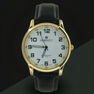 Купить Чоловічий годинник Perfect 417N-06 на ремені d-40 (008889)