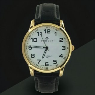 Купить Мужские часы Perfect 417N-06 на ремне d-40 (008889)