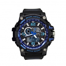 Годинник Skmei 1283 (Black-Blue) (008829) багатофункціональний.