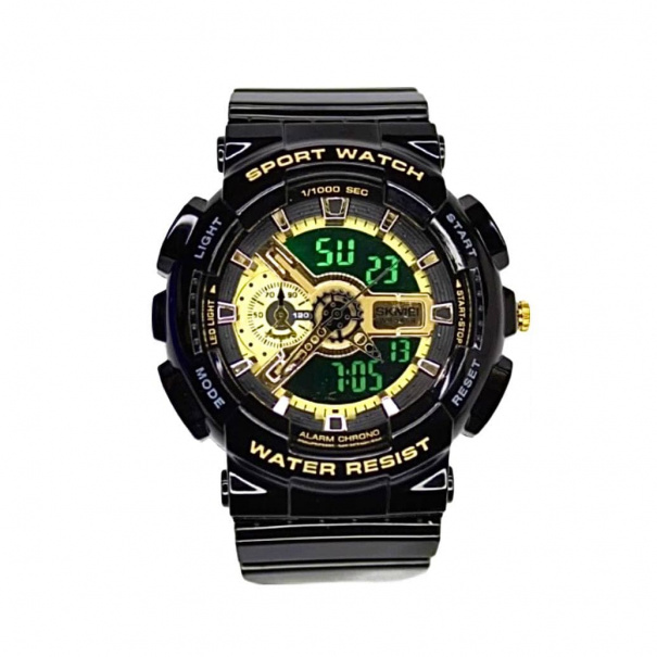 Купить Часы Skmei 1688 (Black-Gold) (008828) многофункциональные.