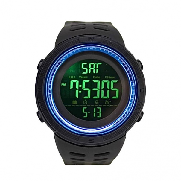Купить Часы Skmei 1251 (Black-Blue)(008838) многофункциональные.