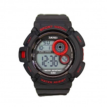 Часы Skmei 1222 (Black-Red)(008836) многофункциональные.