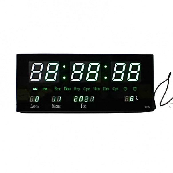 Купить Електронний годинник настінний  від мережі 3615 (009042)