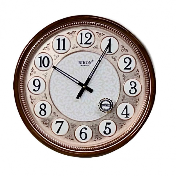Купить Настенные часы Rikon RK-49 (Brown Rose Gold off White)(009091)