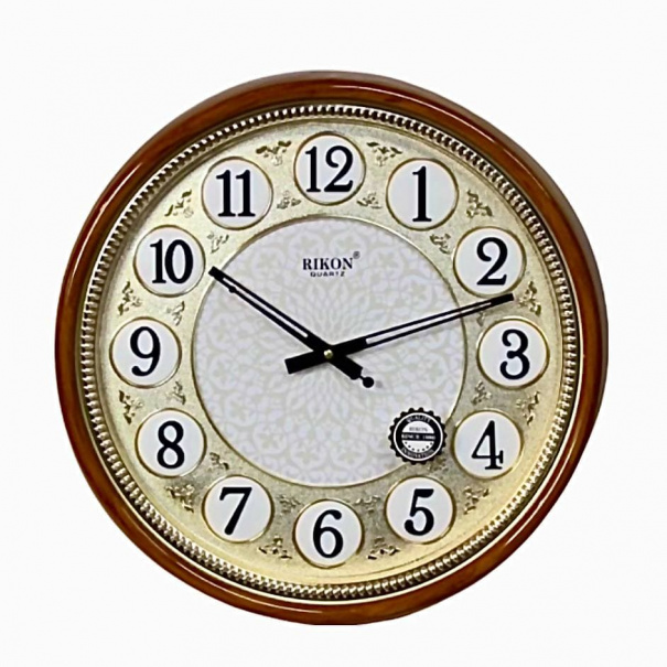 Купить Настенные часы Rikon RK-49 (Teak Wood Gold off White)(009094)