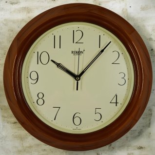 Настенные часы Rikon RK-8251 d-33 (Teak Wood Ivory)(009076)
