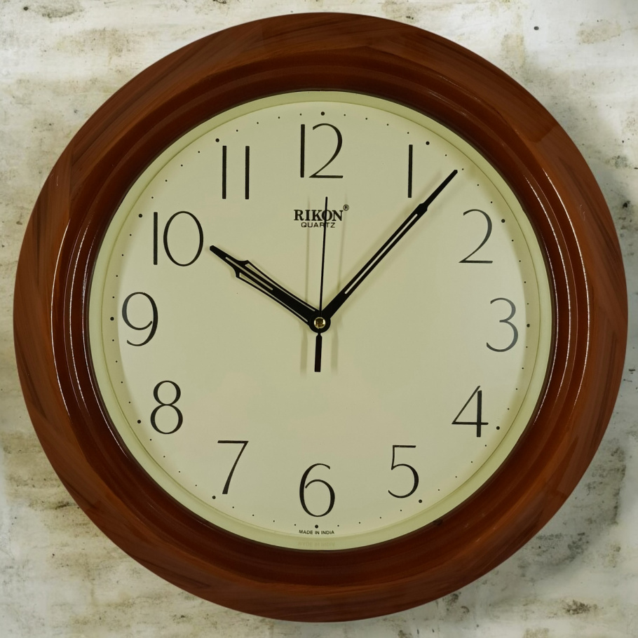 Купить Настенные часы Rikon RK-8251 d-33 (Teak Wood Ivory)(009076)
