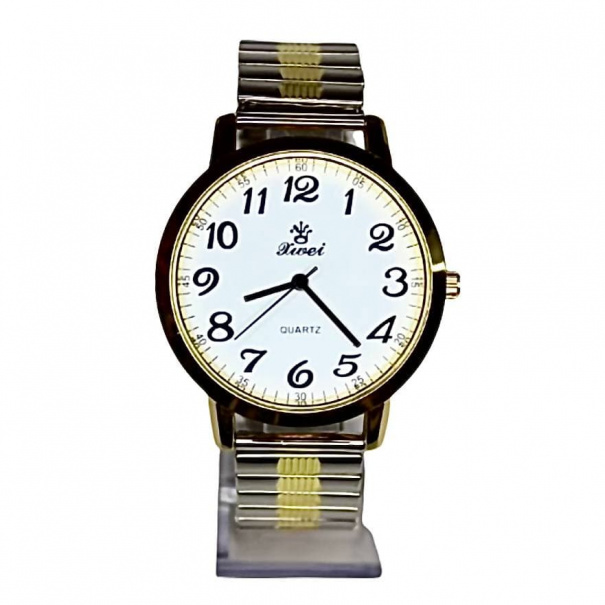 Купить Мужские часы на браслете d-40 (Gold White SilGold)(009113)