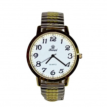 Чоловічий годинник на браслеті d-40 (Gold White SilGold)(009114)