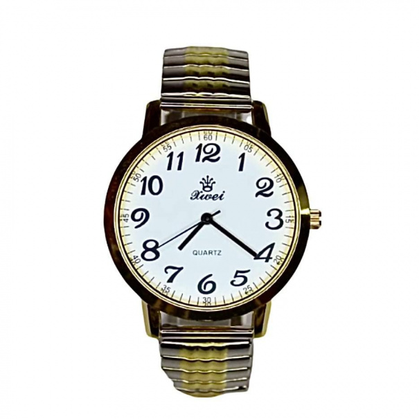 Купить Мужские часы на браслете d-40 (Gold White SilGold)(009114)