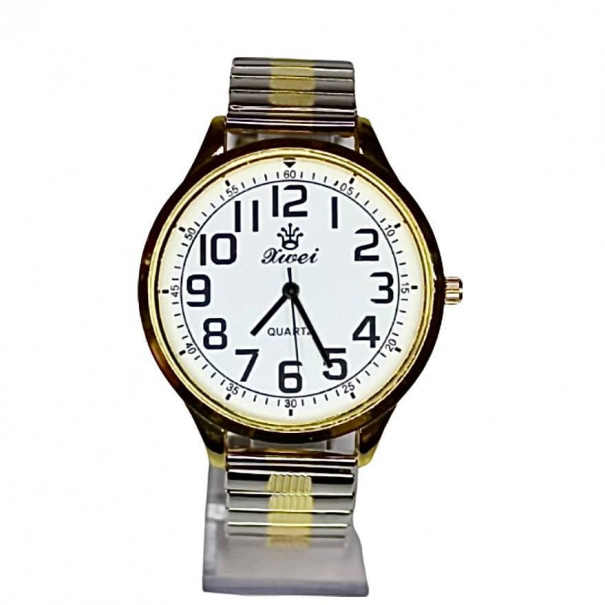 Купить Мужские часы на браслете d-42 (Gold White SilGold)(009112)