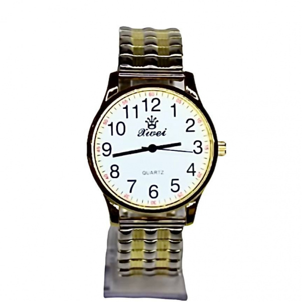 Купить Мужские часы на браслете d-35 (Gold White SilGold)(009116)