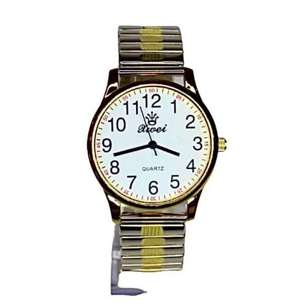Купить Мужские часы на браслете d-35 (Gold White SilGold)(009115)