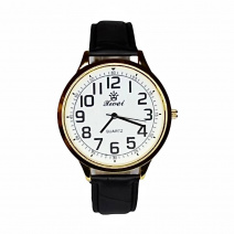 Мужские часы на ремне d-42 (Gold White Black) (009109)