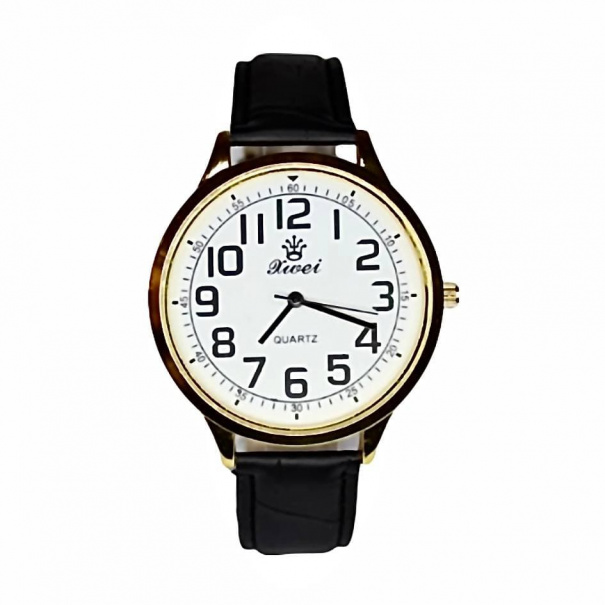 Купить Мужские часы на ремне d-42 (Gold White Black) (009109)