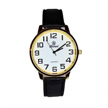 Мужские часы на ремне d-40 (Gold White Black) (009111)