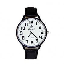 Чоловічий годинник на ремені d-42 (Silver White Black) (009107)