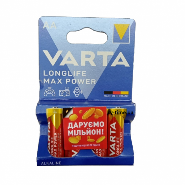 Купить Батарейка Varta Longlfe Max Power LR6 MN1500 [AA] (009104)