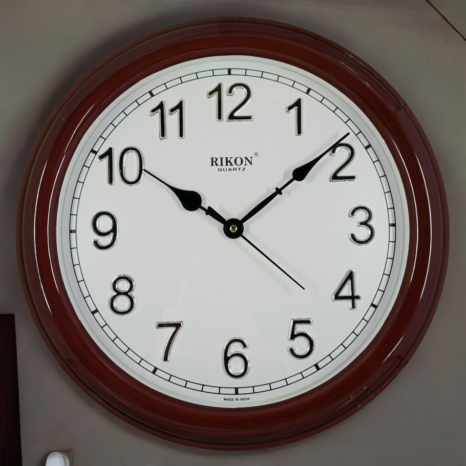 Купить Настенные часы Rikon 8351DX d-36 (Brown White) (011239)
