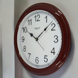 Купить Настенные часы Rikon 8351DX d-36 (Brown White) (011239)