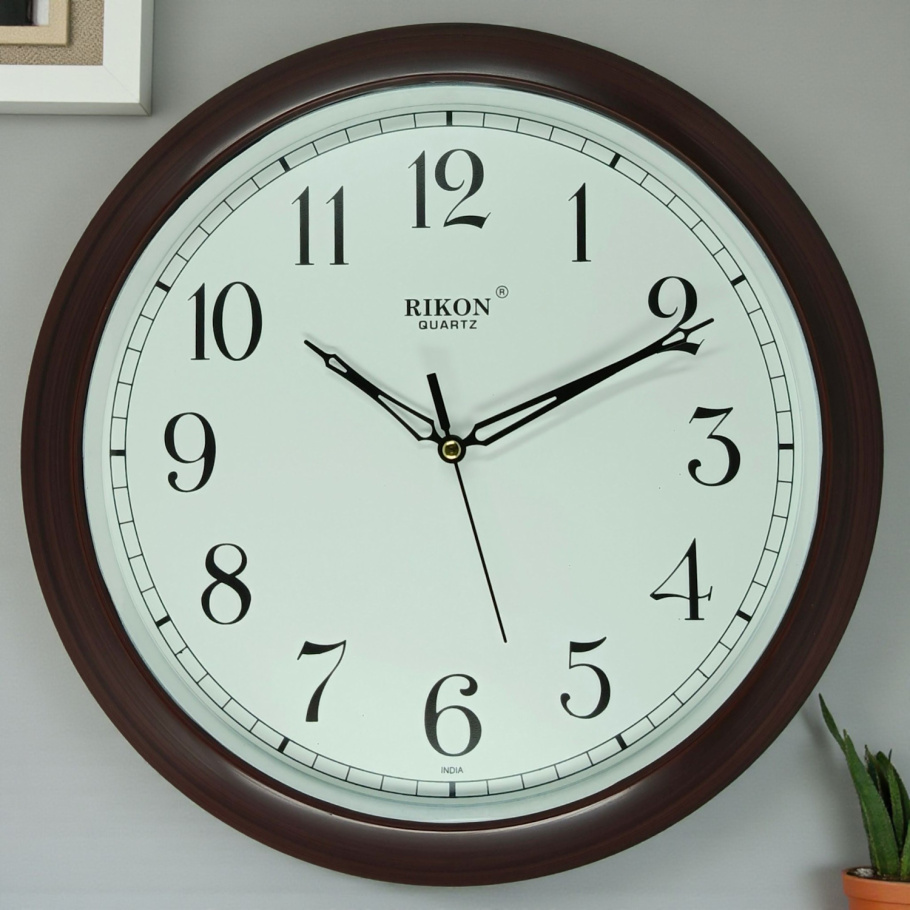 Купить Настенные часы Rikon 4251 d-28см (012446)(Brown White)