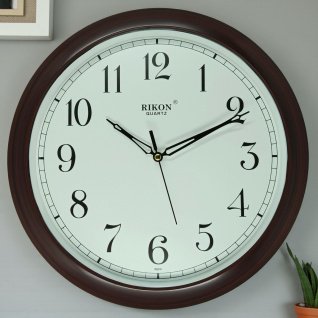 Настенные часы Rikon 4251 d-28см (012446)(Brown White)